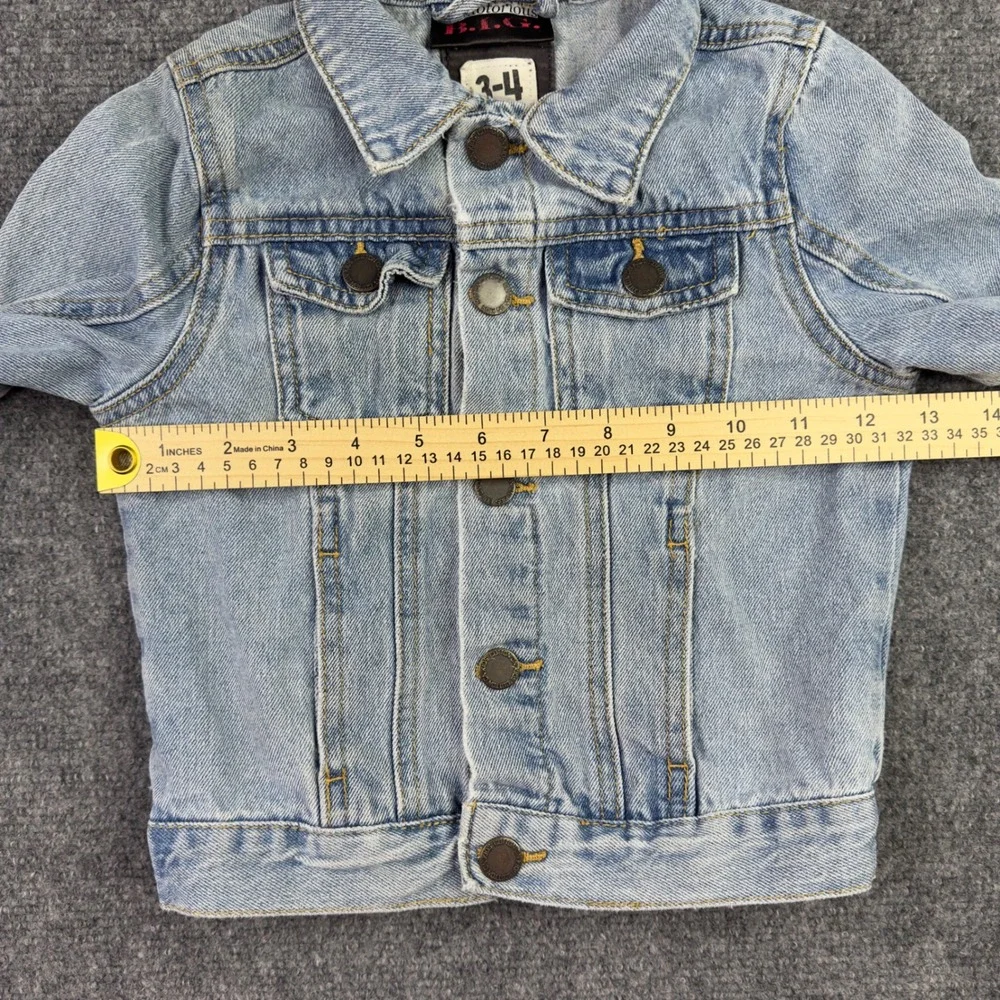 Cotton On Kids Notorious BIG Denim Jacket 3-4 Snap Button Hip Hip Rap Streetwear
